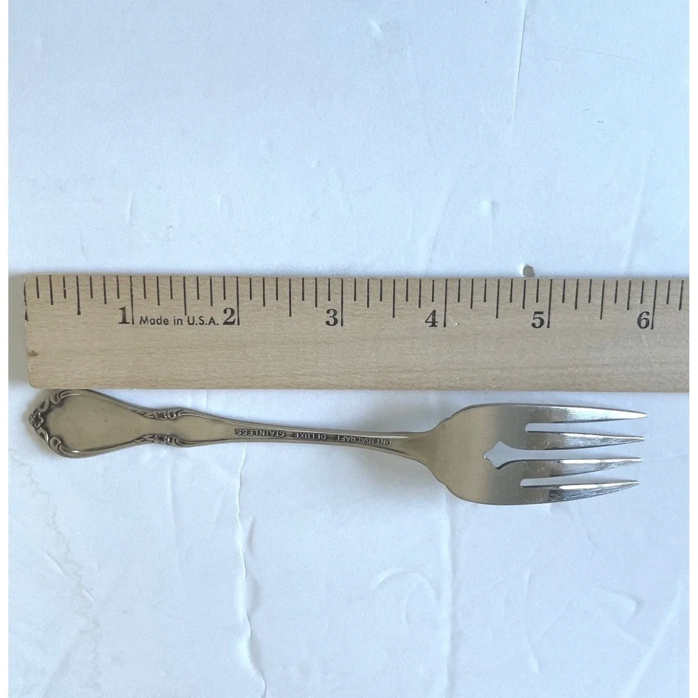Oneidacraft 7pc Dinner & Salad Fork Set Silver Chateau Pattern Stainless Steel
